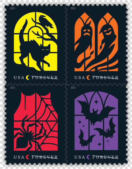 Halloween Postage Stamps 2019  HD Png DownloadTransparent PNG