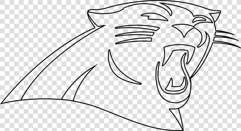 North Carolina Panthers Coloring Pages   White Carolina Panthers Logo Png  Transparent PngTransparent PNG