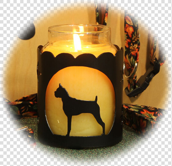 Boxer Cropped Dog Breed Jar Candle Holder   Treeing Feist  HD Png DownloadTransparent PNG