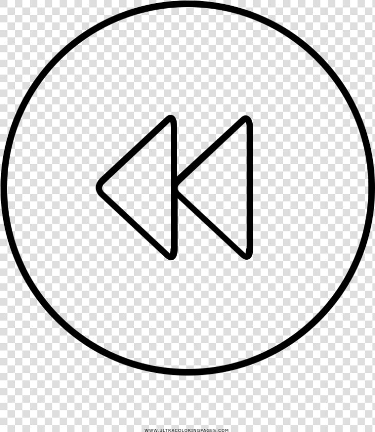 Rewind Coloring Page   Circle  HD Png DownloadTransparent PNG