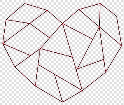  lines  geometric  heart  christmas  love  loveheart   Drawing  HD Png DownloadTransparent PNG