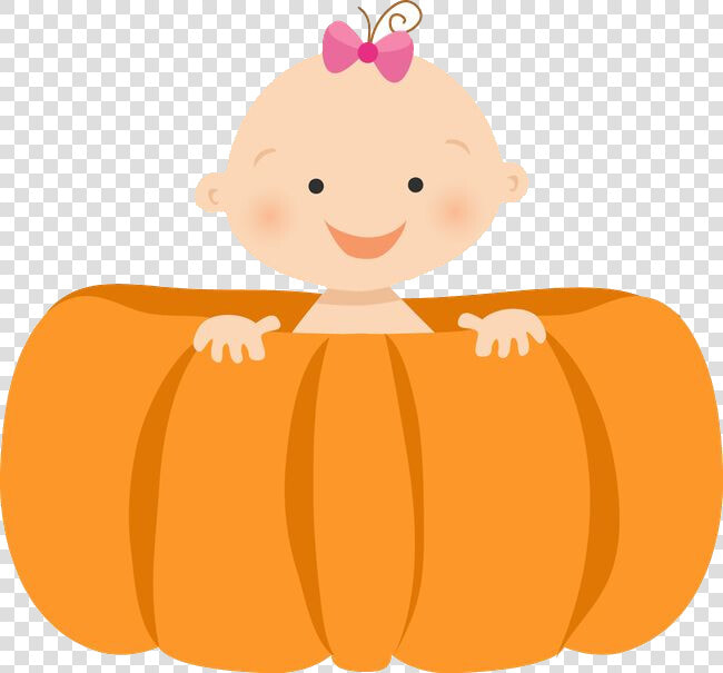 Pumpkin Clipart Baby Girl Free On Transparent Png   Pumpkin Baby Shower Clipart  Png DownloadTransparent PNG