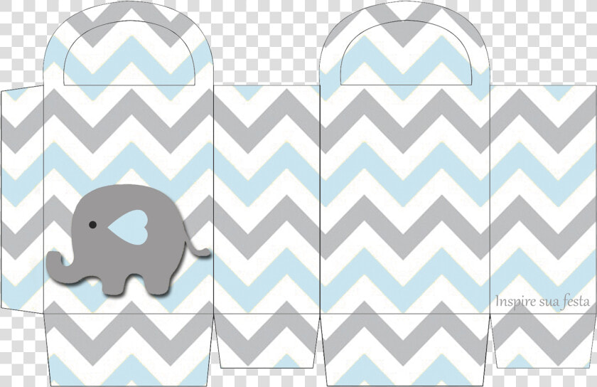 Baby Elephant In Grey And Light Blue Chevron Free Printable   Kit Imprimible Lluvia De Amor  HD Png DownloadTransparent PNG