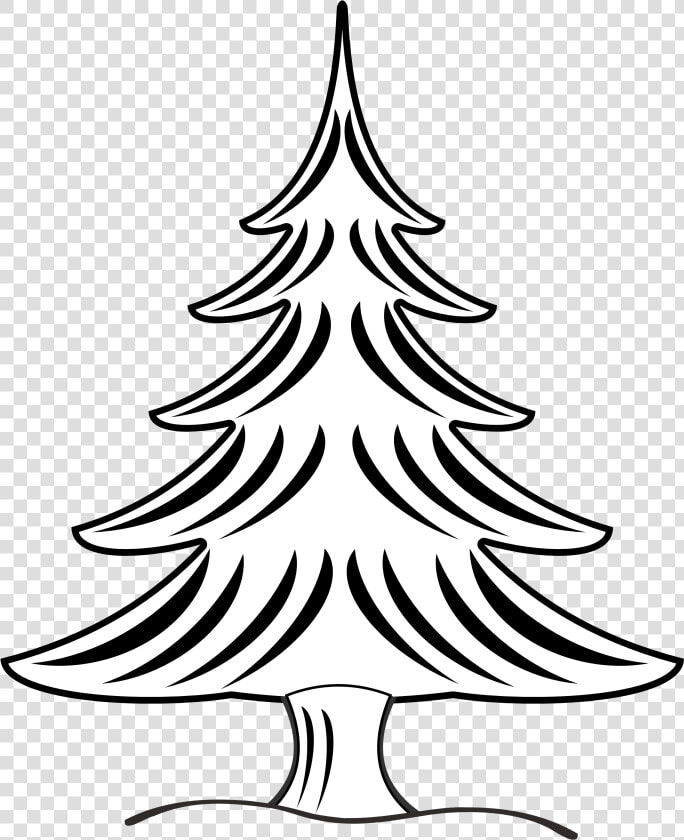 Christmas Tree Black And White Snow Christmas Tree   Christmas Tree Clipart Black And White Free  HD Png DownloadTransparent PNG