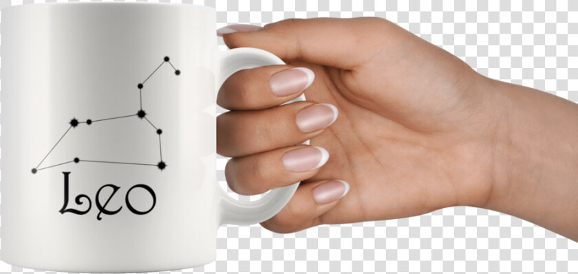 Zodiac Leo Constellation Ceramic Coffee Mug   Coffee Mug Hand Png  Transparent PngTransparent PNG