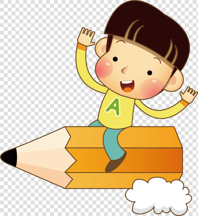 Pencils Drawing Boy   Boy Sitting In A Pencil  HD Png DownloadTransparent PNG