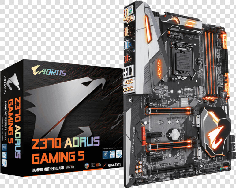 Gigabyte Z370 Aorus Gaming   Gigabyte Z370 Aorus Gaming 5  HD Png DownloadTransparent PNG