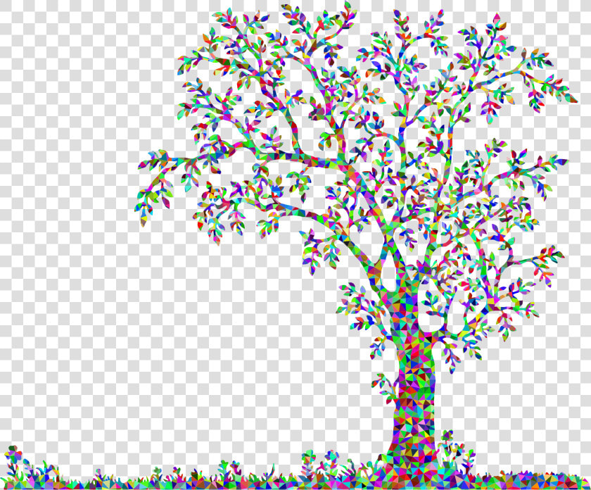 This Free Icons Png Design Of Low Poly Prismatic Tree   Black And White Trees Clip Art  Transparent PngTransparent PNG