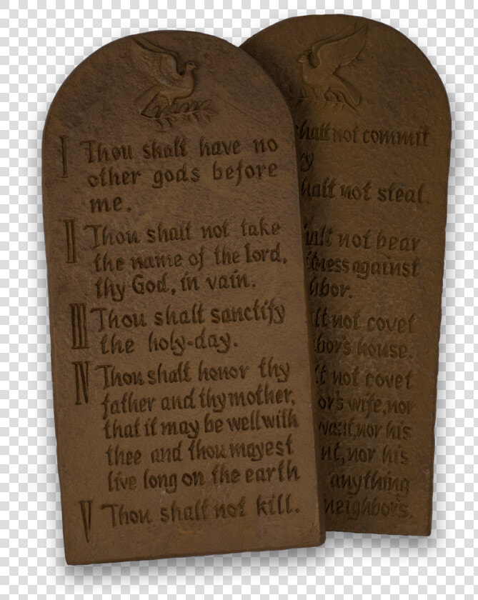 Resin Plaques Of The Ten Commandments   Headstone  HD Png DownloadTransparent PNG