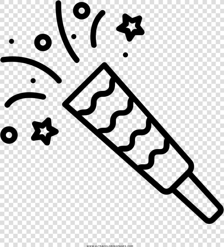 Party Blower Coloring Page   Vector Graphics  HD Png DownloadTransparent PNG