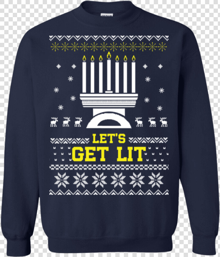 Hanukkah Menora Lets Get Lit Ugly Sweater   Awesome Husband T Shirt  HD Png DownloadTransparent PNG