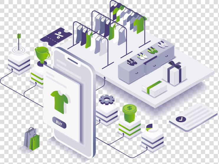 Ecommerce Development Company   Ecommerce Isometric Illustration Ecommerce  HD Png DownloadTransparent PNG