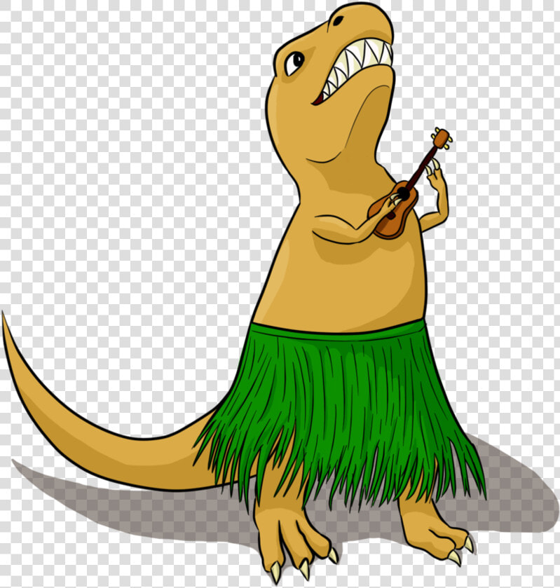 T Rex Playing Ukulele By Defy Gravity Clipart   Png   T Rex Playing A Ukulele  Transparent PngTransparent PNG