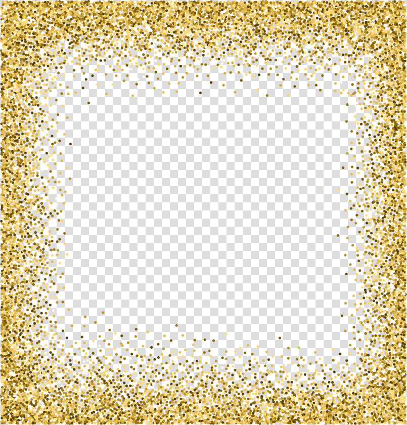 Gold Deco Border Png Clip Art Image   Gold White Glitter Background  Transparent PngTransparent PNG