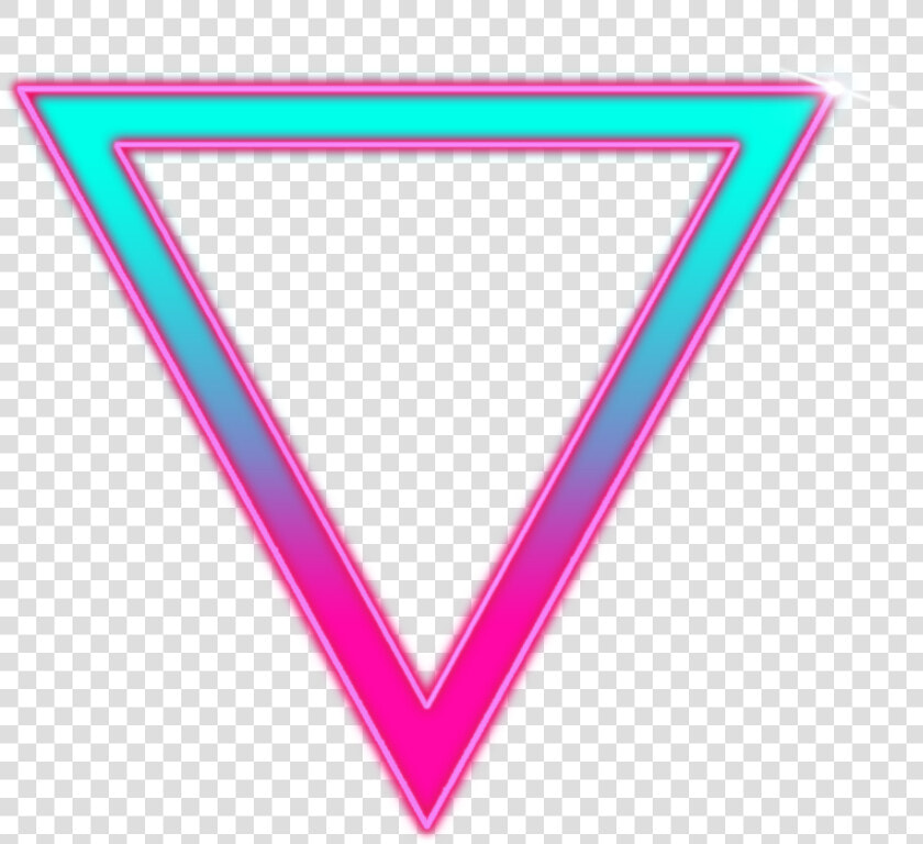  freetoedit  magenta  turquoise  neon  triangle   Triangle  HD Png DownloadTransparent PNG