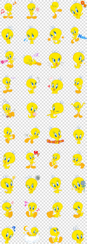 Tweety Line Sticker Gif  amp  Png Pack   Tweety Stickers For Whatsapp  Transparent PngTransparent PNG