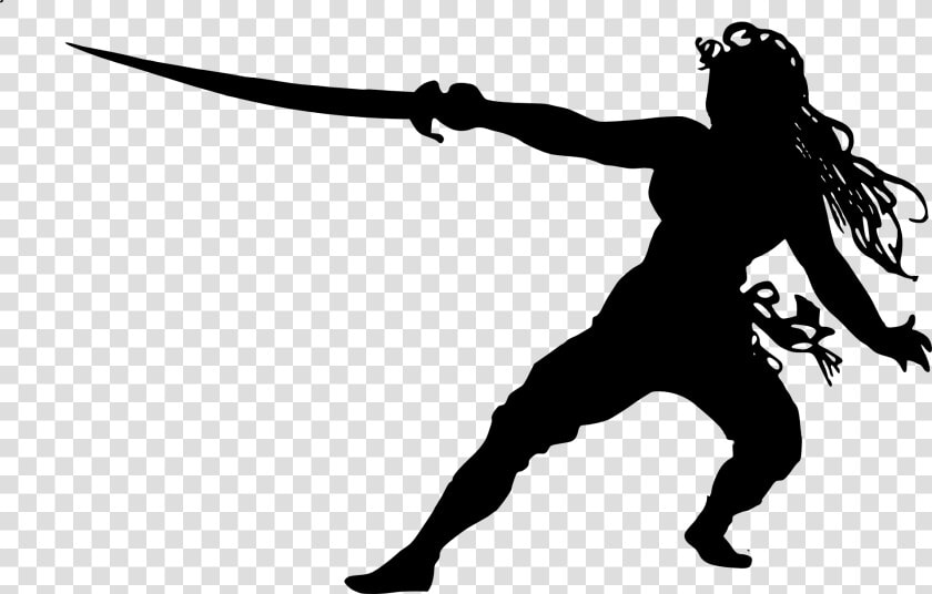 Swashbuckler Piracy Captain Hook Jack Sparrow Peter   Female Pirate Silhouette Clip Art  HD Png DownloadTransparent PNG