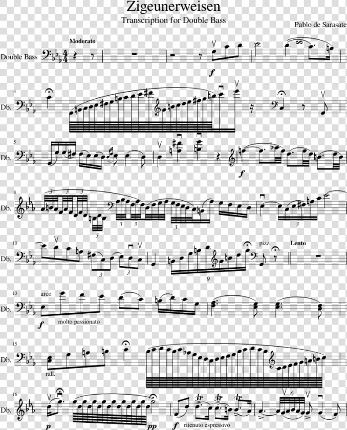 Zigeunerweisen Cello Sheet Music  HD Png DownloadTransparent PNG