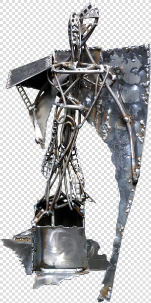 Metal Iron Sculpture Oneiric Angel With Broken Wing   Bronze Sculpture  HD Png DownloadTransparent PNG