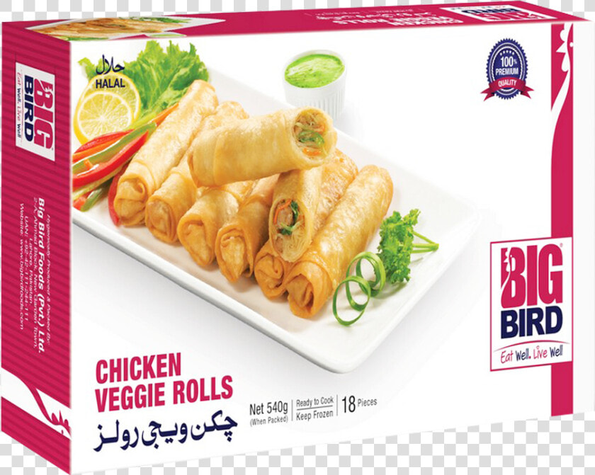 Big Bird Chicken Veggie Roll 540 Gm   Big Bird Chicken Tenders  HD Png DownloadTransparent PNG