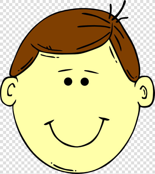 Boy With Brown Hair Clipart   Boy Clipart Face Black And White  HD Png DownloadTransparent PNG