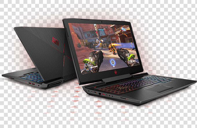 Omen Laptop Open Right Facing With Game On Screen With   Omen Rtx Laptop  HD Png DownloadTransparent PNG