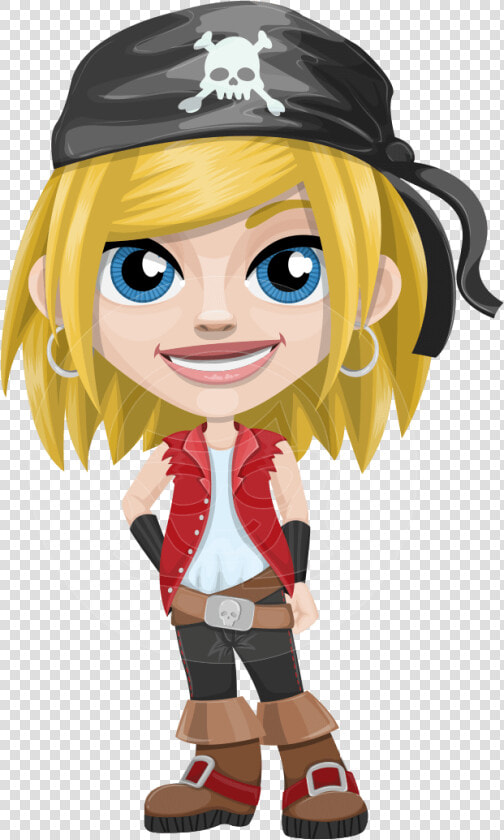 Girl With Pirate Costume Cartoon Vector Character Aka   Girl Pirate Cartoon Png  Transparent PngTransparent PNG