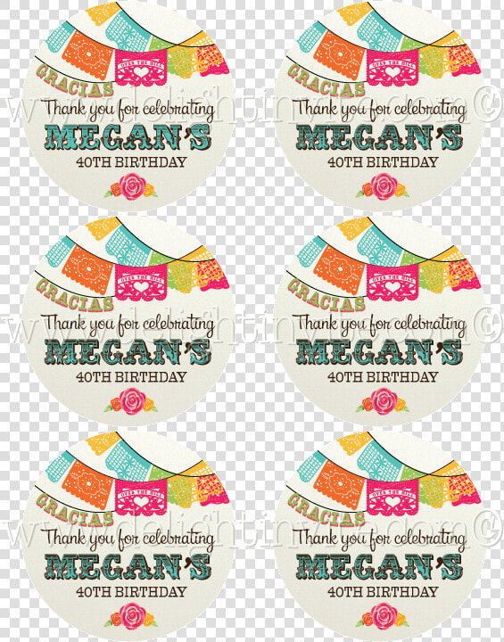 40th Birthday Mexican Fiesta Sticker Tags  HD Png DownloadTransparent PNG