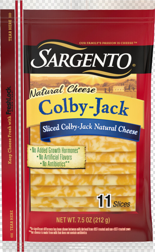 Sargento® Sliced Colby Jack Natural Cheese Class  HD Png DownloadTransparent PNG