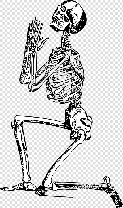 Skeleton  Pray  Man  Religion  God  Spiritual  Belief   Skeleton On Knees Praying  HD Png DownloadTransparent PNG