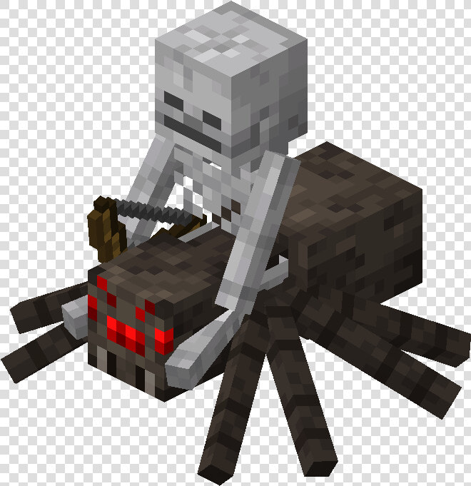 Spider Jockey   Minecraft Cave Spider  HD Png DownloadTransparent PNG