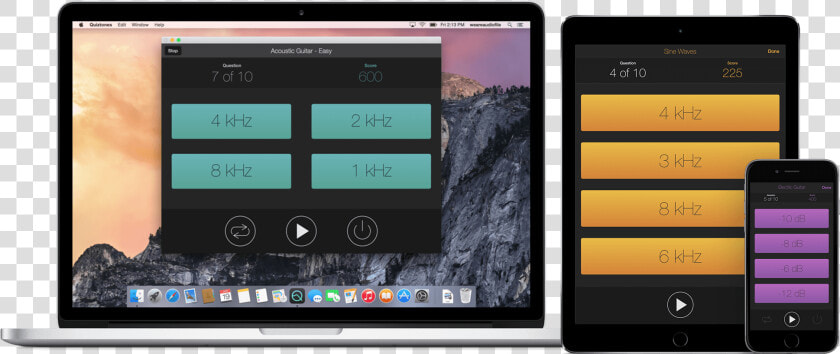 Quiztones Frequency Ear Training Apps   Apple Macbook Pro  HD Png DownloadTransparent PNG