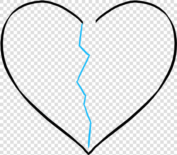 Drawing Detail Broken Heart   Draw Broken Heart  HD Png DownloadTransparent PNG