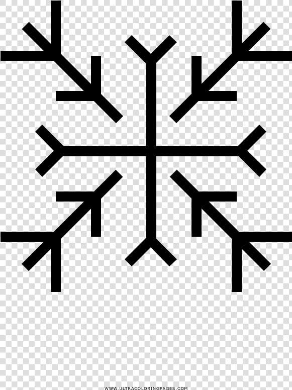 Copo De Nieve Página Para Colorear   Line Drawing Of Simple Snowflakes  HD Png DownloadTransparent PNG