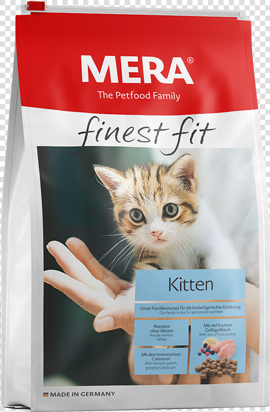 Cat Food Mera Finest Fit Kitten Dry Food For Growing   Mera Finest Fit Sensitive  HD Png DownloadTransparent PNG