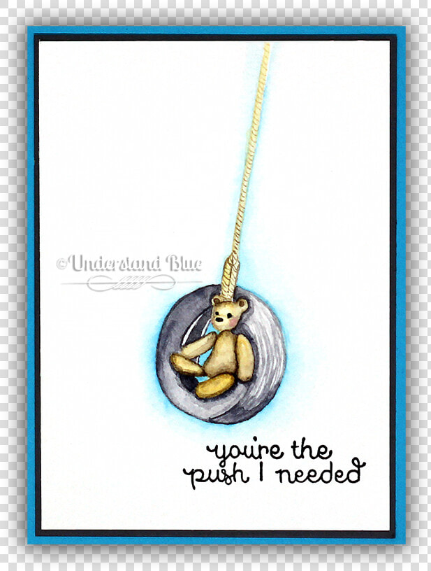 Bear In A Tire Swing No line Watercolor By Understand   Locket  HD Png DownloadTransparent PNG