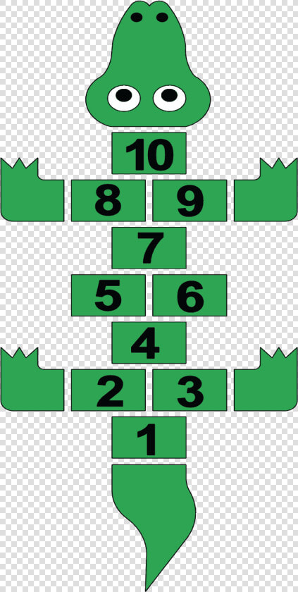 Hopscotch Crocodile  16 Pcs  HD Png DownloadTransparent PNG