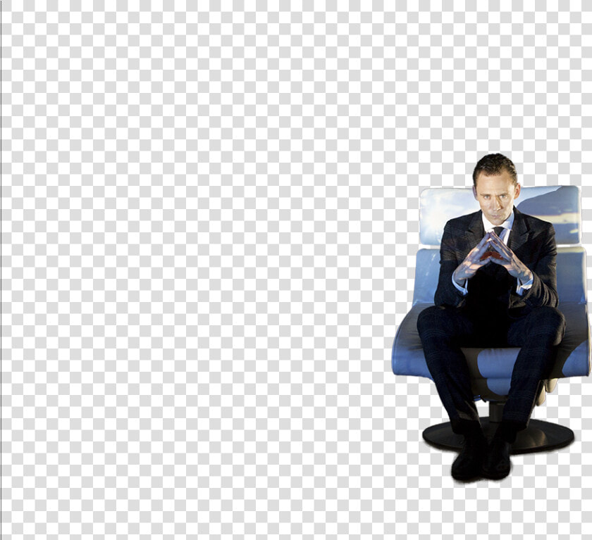 Tom Hiddleston On Swivel Chair   Sitting  HD Png DownloadTransparent PNG