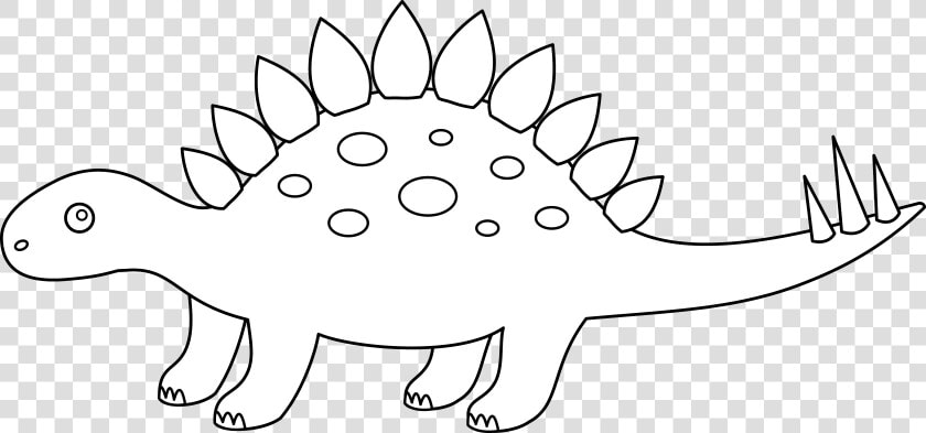 Dinosaur Clipart Outline   Outline Stegosaurus Clipart  HD Png DownloadTransparent PNG