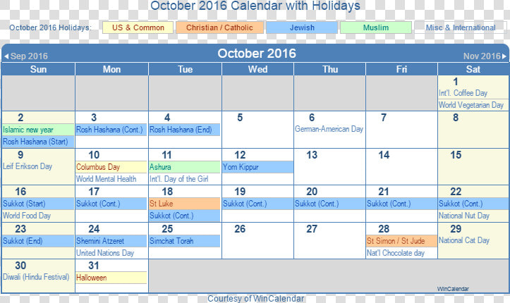 October 2016 Printable Calendar With Us Holidays Including   September 2021 Calendar With Holidays  HD Png DownloadTransparent PNG