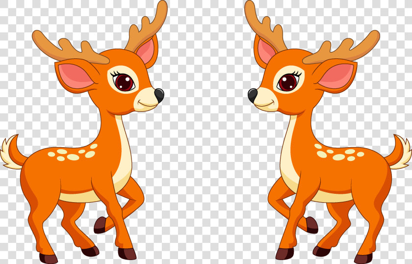 White tailed Deer Clip Art   Cute Deer Cartoon  HD Png DownloadTransparent PNG