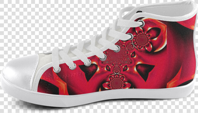 Red Fire Flower Mandal 1 Women S High Top Canvas Shoes   G Eazy Custom Shoes  HD Png DownloadTransparent PNG