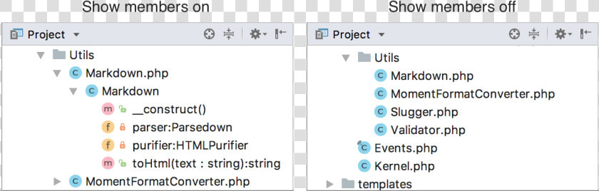 Show Class Members In The Project Tool Window  HD Png DownloadTransparent PNG