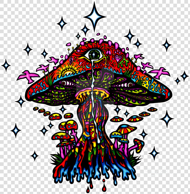 Drawing Shrooms Stoner Transparent Png Clipart Free   Psychedelic Images Transparent Background  Png DownloadTransparent PNG