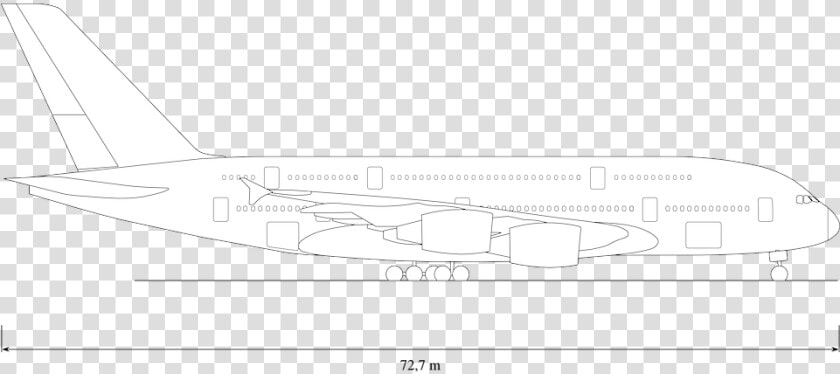 Airbus A380  Profile  Sideview  Aircraft  Drawing   Etihad Airbus A380 Colouring  HD Png DownloadTransparent PNG