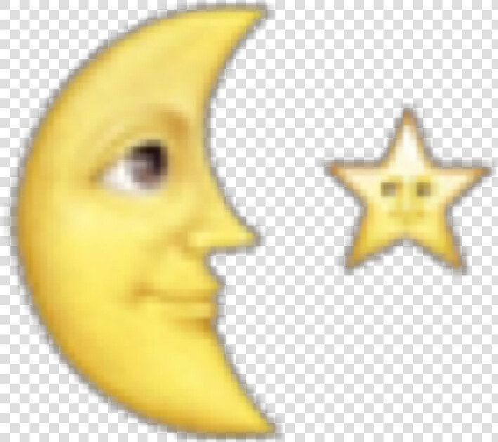  emoji  emojisticker  moon  halfmoon  star  overlay   Pet An Animal  HD Png DownloadTransparent PNG