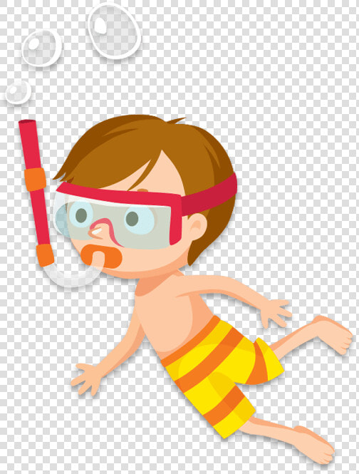 Boy Snorkeling   Kid Snorkel Clipart  HD Png DownloadTransparent PNG