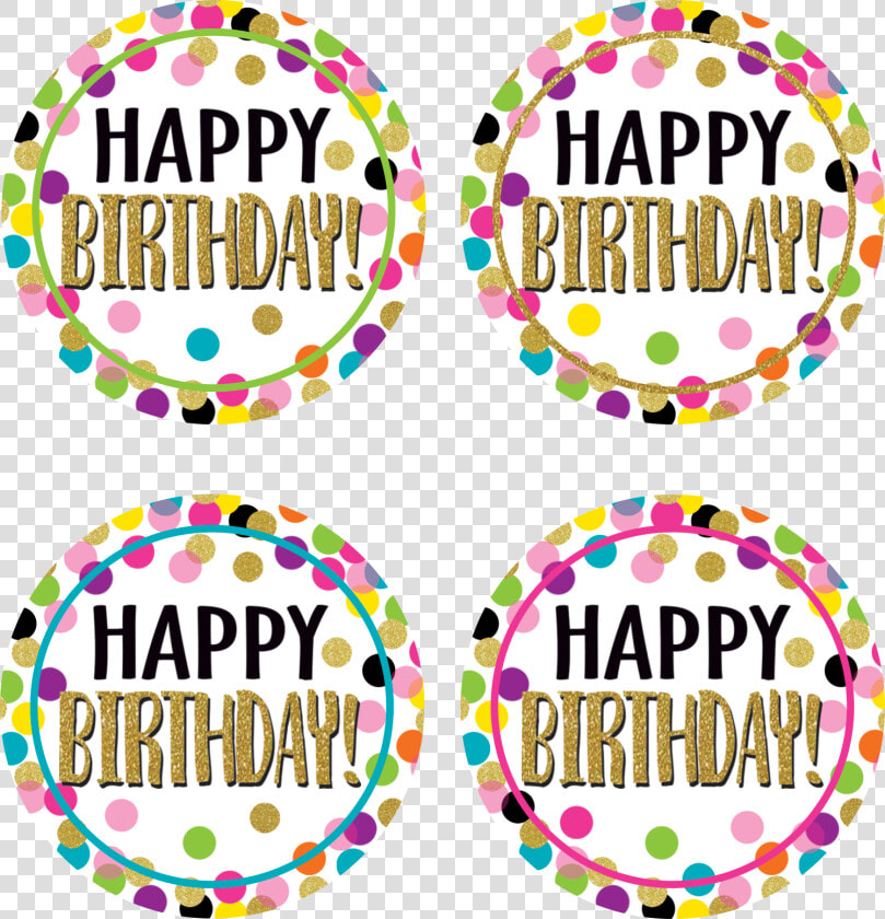 Confetti Happy Birthday Wear Íem Badges   Happy Birthday Badge  HD Png DownloadTransparent PNG