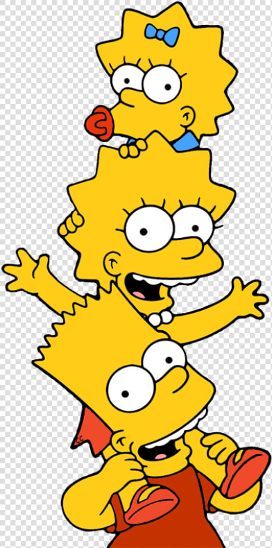 Simpsons Clip Art   Bart Lisa And Maggie Simpson  HD Png DownloadTransparent PNG