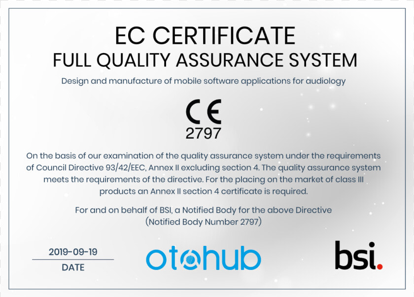 Ce Certificate Otohub   Bsi Group  HD Png DownloadTransparent PNG